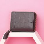 Wholesale Women Fashion Solid Color PU Zipper Mini Square Wallet - Image 10