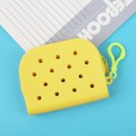 Wholesale Women Casual Cute Solid Color Hollow Silicone Zipper Wallets - Image 11