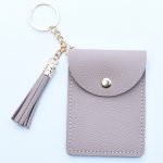 Wholesale Women Fashion Retro Solid Color Pu Tassel Card Keychain Wallet - Image 9