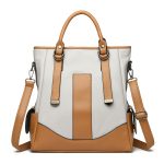 Wholesale Women Fashion Casual Contrast Color Large-Capacity Handbag - Image 2