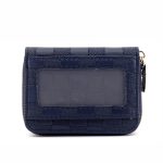 Wholesale Fashion Solid Color Chessboard Anti-Magnetic Zipper Card Bag Wallet - Image 9