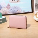 Wholesale Fashion Simple Solid Color Litchi Pattern Multi Card Wallet - Image 9