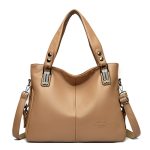 Women Fashion Casual Solid Color Large Capacity Handbag - Image 2