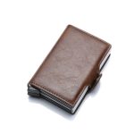 Wholesale Fashion Casual Pu Double Box Aluminum Alloy Automatic Elastic Card Metal Wallet - Image 11