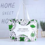 Wholesale Women Fashion Casual Printed Large Capacity Canvas Beach Bag - Image 11