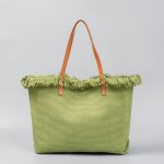 Wholesale Simple Solid Color Large Capacity Tassel Canvas Tote Bag - Image 11