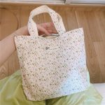 Wholesale Women Fashion Small Tiny Flower Pattern Canvas Tote Bag - Image 20