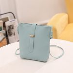 Wholesale Women Fashionable Simple Solid Color Square Zipper Mini Single Shoulder Crossbody Bucket Bag - Image 11