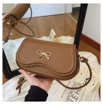Wholesale Women Fashion Casual Solid Color Bowknot Buckle Crossbody Bag - Image 11