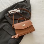 Wholesale Women Fashion Casual Solid Color Butterfly Clasp Small Square Crossbody Bag - Image 11