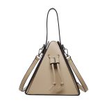 Women Fashion Solid Color Drawstring Triangle Handle Crossbody Bag - Image 11