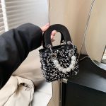 Wholesale Summer Shiny Sequin Pearl Strap Crossbody Mini Bag - Image 11