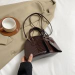 Wholesale Fashion Solid Color Crocodile Handbag Crossbody Bags - Image 10