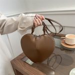 Women Fashion Casual Creative Heart Solid Color Crossbody Bag - Image 11