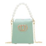 Wholesale Women Fashionable Heart-Shaped Square Pearl Chain Crossbody Bag - Image 10