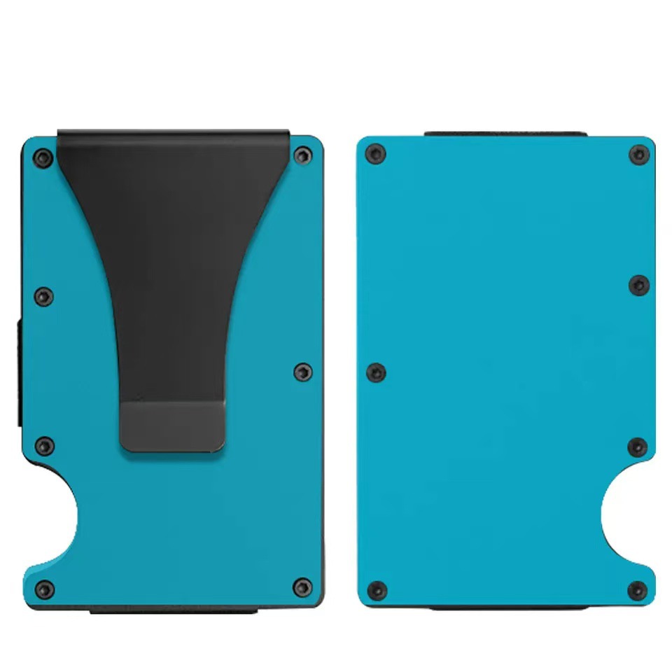 color_5-678 Wholesale Men Fashion Casual Metal Aluminum Alloy Card Holder Anti-Magnetic Rfid Wallet - Image 1