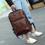 Casual Men Travel Bag Large Capacity Pu Leather Backpack - Image 11