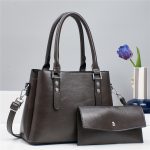 Wholesale Women Casual Solid Color Large Capacity Handbag Bag Set - Image 2
