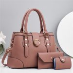 Wholesale Women Casual Simple Solid Color Handbag Set - Image 7