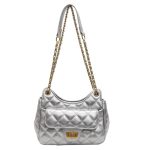 Women Fashion Solid Color Rhomboid Chain Shoulder Bag - Image 12