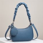 Wholesale Women Fashion Casual Autumn Solid Color Vertical Stripes Shoulder Bag - Image 12