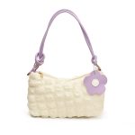 Wholesale Women Fashion Casual Solid Color Pleated Clouds Large Capacity Shoulder Bag - Image 12