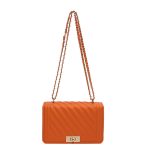 Women Casual Simple Solid Color Lock Buckle Chain Square Shoulder Bag - Image 12