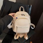 Women Pu Frosted Zipper Backpack - Image 11
