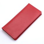Genuine Leather Simple Women Fashion Solid Color Bifold Purse - Image 7
