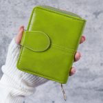 Vintage Wax Leather Zipper 2-Fold Wallet - Image 12