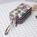 Women Fashion Floral Printed Large-Size Three-Layer Zipper Fabric Purses - Image 12