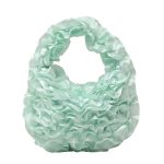 Women Fashion Elegant Solid Color Lace Stitching Ruffled Handheld - Image 12