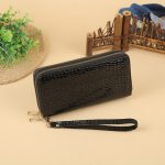 Women Fashion Simple Woven Zipper Long Purses - Image 12