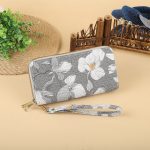 Wholesale Women Fashion Floral Embroidery Double Zipper Long Purses - Image 12