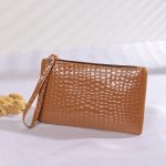 Women Fashion Solid Color Crocodile Pattern Coin Wallet - Image 11