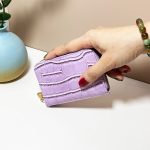 Women Fashion Crocodile Anti-Degaussing Multi-Card Mini Zipper Wallet - Image 12
