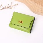 Wholesale Women Simple Solid Color Flap Lock Square Mini Wallet - Image 11
