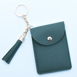Wholesale Women Fashion Retro Solid Color Pu Tassel Card Keychain Wallet - Image 10