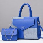 Wholesale Women Simple Fashion Stitching Contrast Color Handbag Sets - Image 12