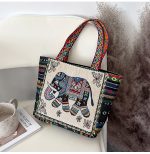 Wholesale Women Fashion Ethnic Embroidered Canvas Tote Bag - Image 12
