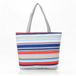 Wholesale Women Fashion Canvas Stripe Tote Bag - Image 28