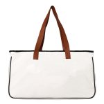 Wholesale Fashionable Large Capacity Beach Cotton Linen Canvas Tote Bag - Image 12