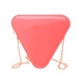 Women Fashion Creative PVC Triangle Chain Mini Crossbody Jelly Bag - Image 11