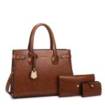 Wholesale Women Fashion Casual Simple Solid Color Handbag Three-Piece Bag Set - Image 7