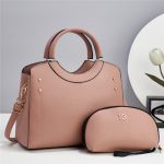 Wholesale Women Fashion Casual Solid Color Bag Large Capacity Handbag Two-Piece Set - Image 8