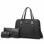 Wholesale Women Casual Simple Solid Color Bag Large Capacity Handbag Three-Piece Set - Image 6