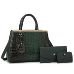 Wholesale Women Fashion Casual Crocodile Pattern Bag Large Capacity Handbag Three-Piece Set - Image 7