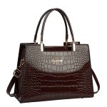 Wholesale Women Fashion Casual Large Capacity Crocodile Patterned Handbag - Image 12