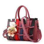 Wholesale Fashionable Color-Contrast Stitching Large-Capacity Handbag