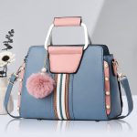 Wholesale Women Fashion Large Capacity Stitching Handbag - Image 12